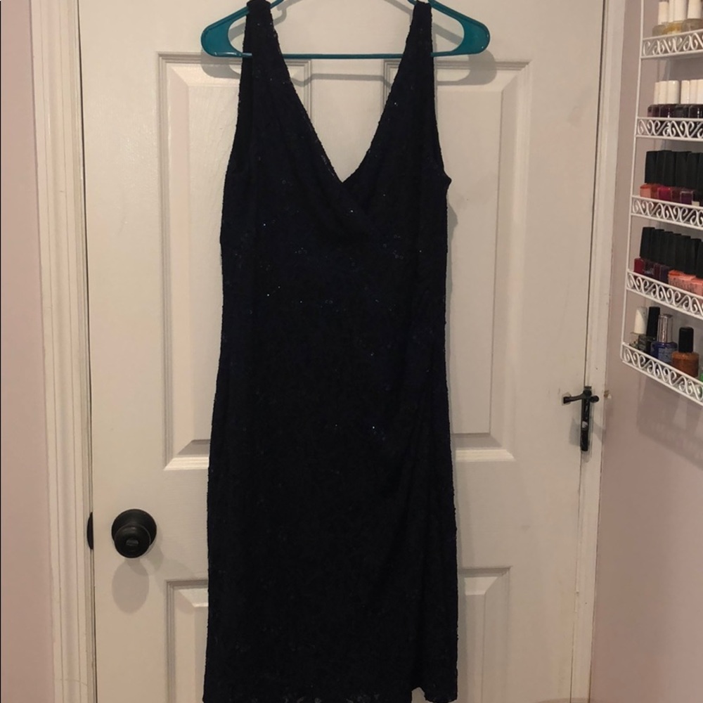 Ralph Lauren navy blue dress- size 16